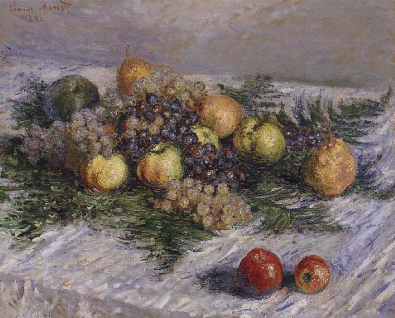 Claude Monet Still life with Pears and Grapes oil painting picture